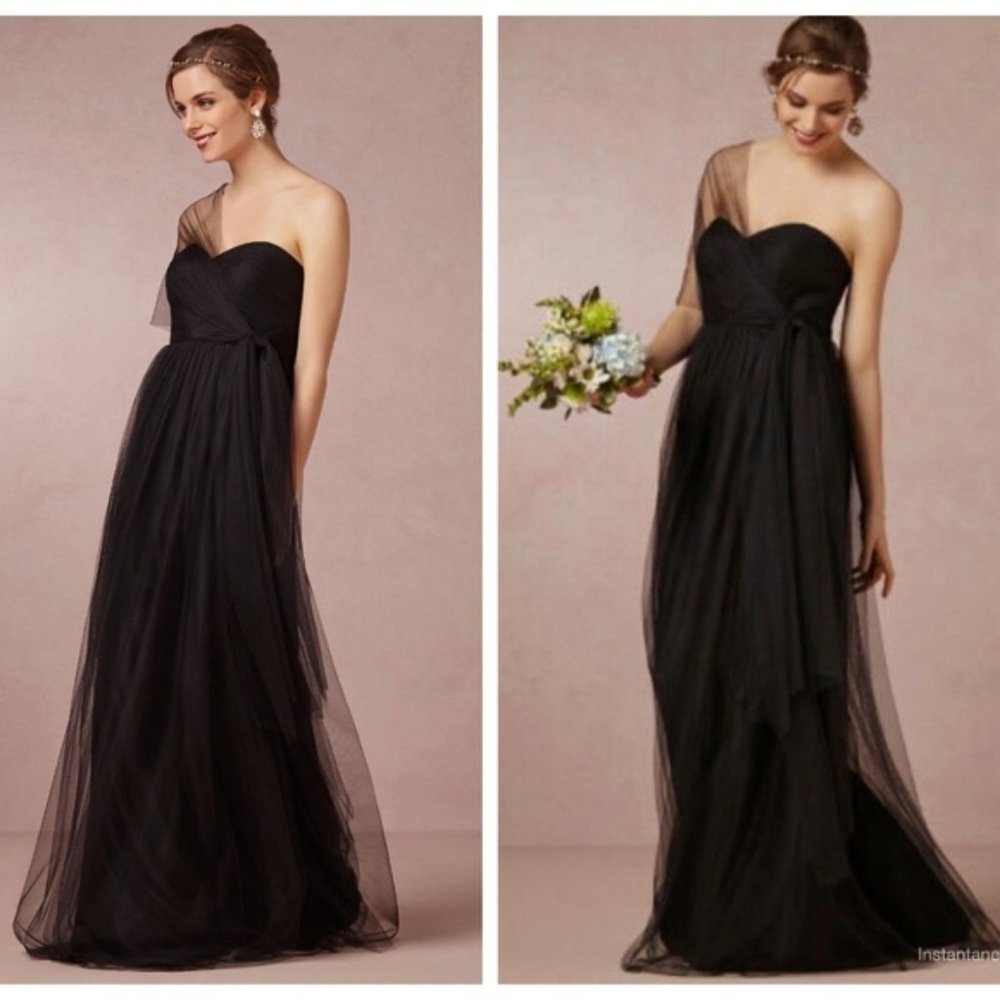 Jenny Yoo Annabelle Convertible Tulle Dress Black